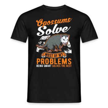 Opossum Cadeau Marsupial Opossum - T-shirt homme - noir - Devant - AI Model Male 178 light (178cm)
