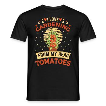 J’aime Jardinage De ma tête Tomates Tomate - T-shirt homme - noir - Devant - AI Model Male 178 light (178cm)