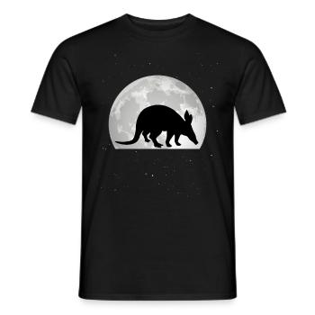 Erdferkel Mond - Männer T-Shirt - Schwarz - Vorne - AI Model Male 178 light (178cm)