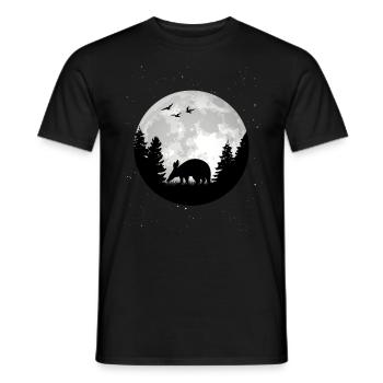 Erdferkel Mond - Männer T-Shirt - Schwarz - Vorne - AI Model Male 178 light (178cm)