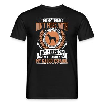 Galgo Espanol Spanish Greyhound Galgo - Men's T-Shirt - black - Front - AI Model Male 178 light (178cm)