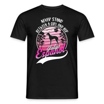 Galgo Espanol Girl Spanish Greyhound Galgo - Men's T-Shirt - black - Front - AI Model Male 178 light (178cm)