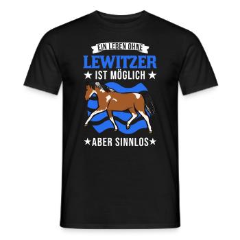 Ein Leben ohne Lewitzer ist möglich Aber sinnlos - Männer T-Shirt - Schwarz - Vorne - AI Model Male 178 light (178cm)