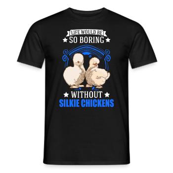 Silk Chicken Cadeau Silkie Chicken Silkie Chicken - T-shirt homme - noir - Devant - AI Model Male 178 light (178cm)