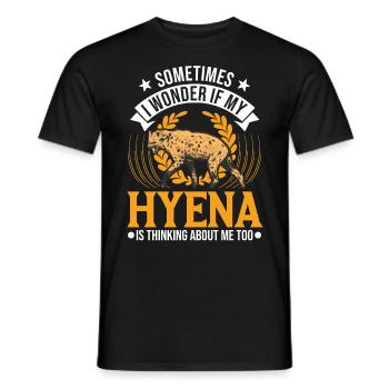 Hyäne Geschenk Erdwolf Hyena - Männer T-Shirt - Schwarz - Vorne - AI Model Male 178 light (178cm)