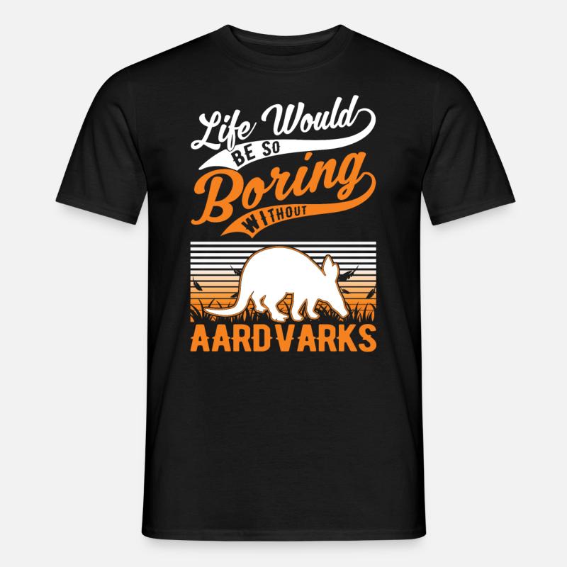 Erdferkel Geschenk Aardvark - Männer T-Shirt - Schwarz