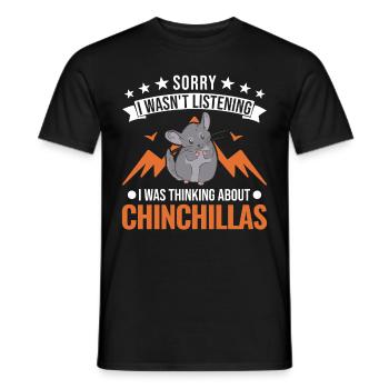 Chinchilla Gift Woolly Short-tailed Chinchilla - Men's T-Shirt - black - Front - AI Model Male 178 light (178cm)
