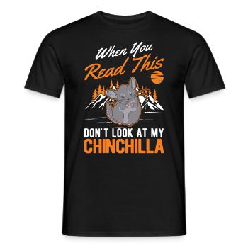 Chinchilla Gift Woolly Short-tailed Chinchilla - Men's T-Shirt - black - Front - AI Model Male 178 light (178cm)