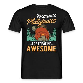 Platypus Gift Platypus - Men's T-Shirt - black - Front - AI Model Male 178 light (178cm)