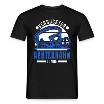 Verrückter Achterbahn Junge Achterbahnfahrt - Männer T-Shirt - Schwarz - Vorne - AI Model Male 178 light (178cm)