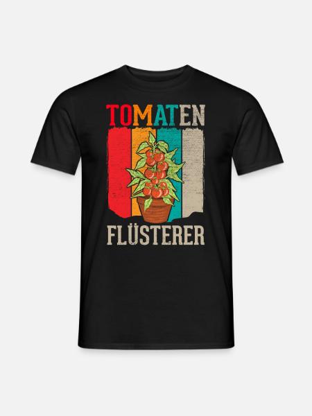 Der Tomaten Flüsterer Tomaten Paradeiser - Männer T-Shirt - Schwarz