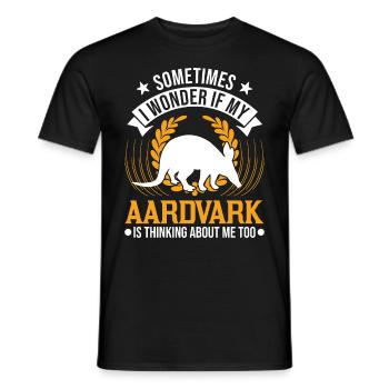 Erdferkel Geschenk Aardvark - Männer T-Shirt - Schwarz - Vorne - AI Model Male 178 light (178cm)