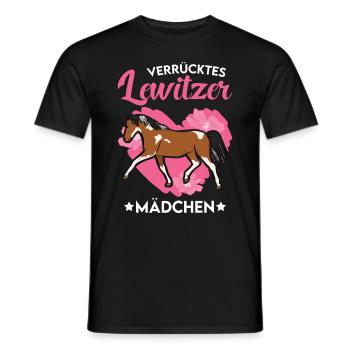 Verrücktes Lewitzer Mädchen - Männer T-Shirt - Schwarz - Vorne - AI Model Male 178 light (178cm)