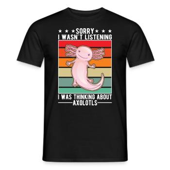 Axolotl Geschenk Schwanzlurch Axolotl - Männer T-Shirt - Schwarz - Vorne - AI Model Male 178 light (178cm)