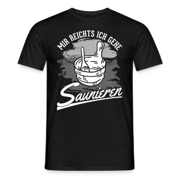 Mir reichts Ich gehe Saunieren Sauna Saunagänger - Männer T-Shirt - Schwarz - Vorne - AI Model Male 178 light (178cm)