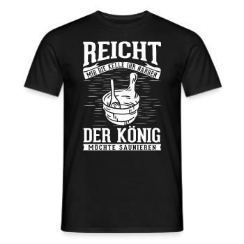 Sauna König Saunieren Saunagänger - Männer T-Shirt - Schwarz - Vorne - AI Model Male 178 light (178cm)