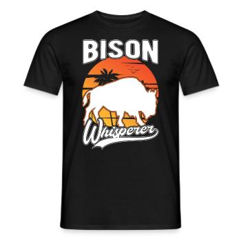 Buffalo Whisperer Buffalo Whisperer Water Buffalo - Men's T-Shirt - black - Front - AI Model Male 178 light (178cm)