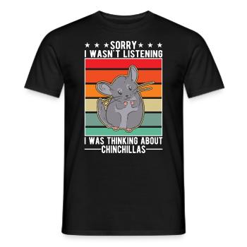 Chinchilla Gift Woolly Short-tailed Chinchilla - Men's T-Shirt - black - Front - AI Model Male 178 light (178cm)