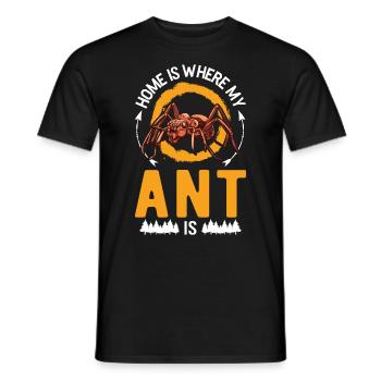 La maison est l’endroit où sont mes fourmis - T-shirt homme - noir - Devant - AI Model Male 178 light (178cm)