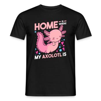 La maison est l’endroit où se trouve mon axolotl - T-shirt homme - noir - Devant - AI Model Male 178 light (178cm)