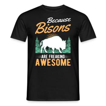 Buffalo Gift Bison Water Buffalo Buffalo - Men's T-Shirt - black - Front - AI Model Male 178 light (178cm)