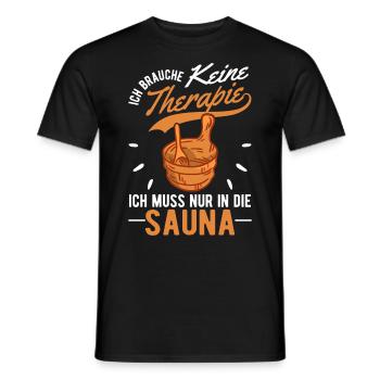 Sauna Therapie Saunameister Saunagänger - Männer T-Shirt - Schwarz - Vorne - AI Model Male 178 light (178cm)
