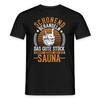 Sauna Saunieren Saunagänger - Männer T-Shirt - Schwarz - Vorne - AI Model Male 178 light (178cm)