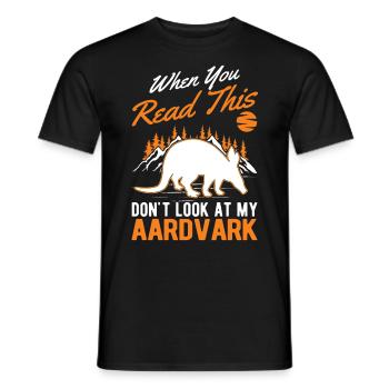 Aardvark Cadeau Aardvark - T-shirt homme - noir - Devant - AI Model Male 178 light (178cm)