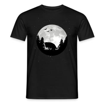Opossum Lune Opossum Marsupial - T-shirt homme - noir - Devant - AI Model Male 178 light (178cm)