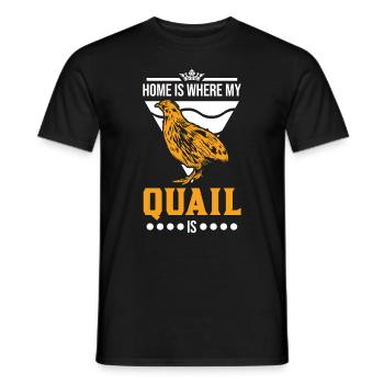 Zuhause ist wo meine Wachtel ist - Männer T-Shirt - Schwarz - Vorne - AI Model Male 178 light (178cm)