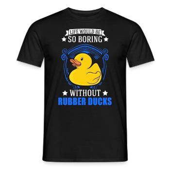 Rubber Duck Gift Squeaky Duck Bathing Duck - T-shirt homme - noir - Devant - AI Model Male 178 light (178cm)