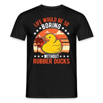 Rubber Duck Gift Squeaky Duck Bathing Duck - T-shirt homme - noir - Devant - AI Model Male 178 light (178cm)