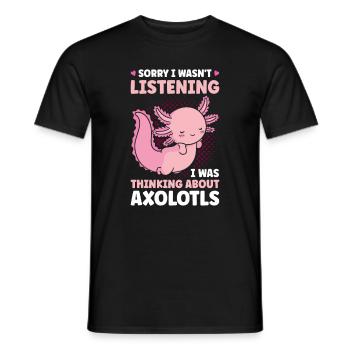 Axolotl Queue Cadeau Amphibien Axolotl - T-shirt homme - noir - Devant - AI Model Male 178 light (178cm)