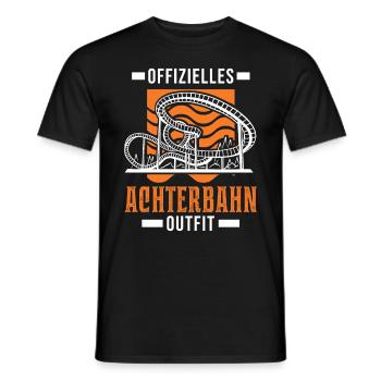 Offizielles Achterbahn Outfit Achterbahnfahrt - Männer T-Shirt - Schwarz - Vorne - AI Model Male 178 light (178cm)