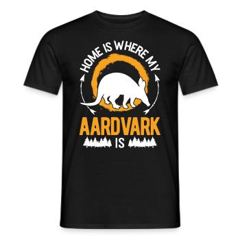 Zuhause ist wo mein Erdferkel ist - Männer T-Shirt - Schwarz - Vorne - AI Model Male 178 light (178cm)