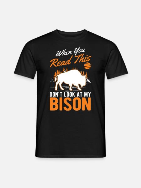 Büffel Geschenk Bison Buffallo Wasserbüffel - Männer T-Shirt - Schwarz