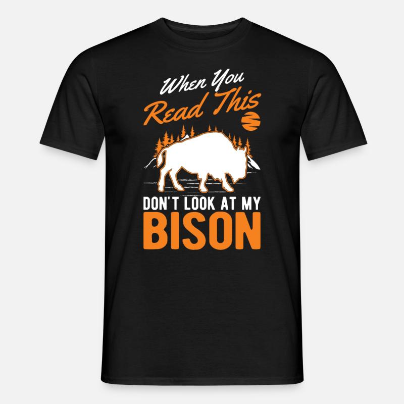 Büffel Geschenk Bison Buffallo Wasserbüffel - Männer T-Shirt - Schwarz