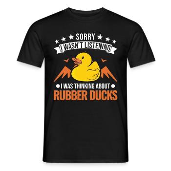 Rubber Duck Gift Squeaky Duck Bathing Duck - T-shirt homme - noir - Devant - AI Model Male 178 light (178cm)
