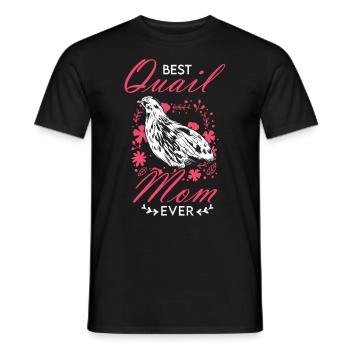 Caille Maman Caille Éleveuse Caille Femme - T-shirt homme - noir - Devant - AI Model Male 178 light (178cm)