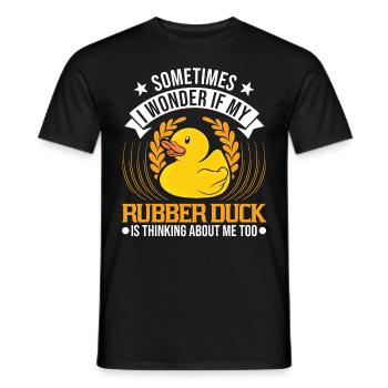 Rubber Duck Gift Squeaky Duck Bathing Duck - T-shirt homme - noir - Devant - AI Model Male 178 light (178cm)
