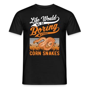 Corn Snake Cadeau Corn Snake - T-shirt homme - noir - Devant - AI Model Male 178 light (178cm)