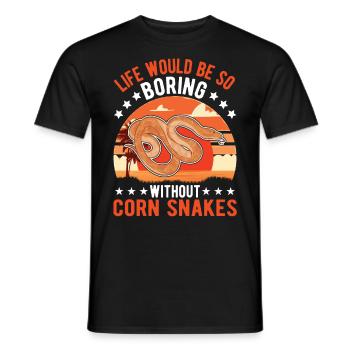 Corn Snake Cadeau Corn Snake - T-shirt homme - noir - Devant - AI Model Male 178 light (178cm)