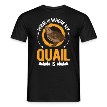 Zuhause ist wo meine Wachtel ist - Männer T-Shirt - Schwarz - Vorne - AI Model Male 178 light (178cm)