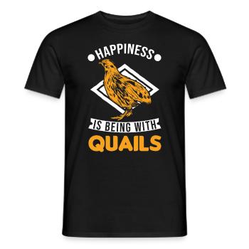 Quail Luck Quail Breeding Quail Breeder - Men's T-Shirt - black - Front - AI Model Male 178 light (178cm)