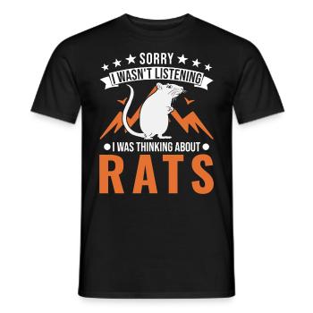 Rat Cadeau Rat Propriétaire Rat domestique - T-shirt homme - noir - Devant - AI Model Male 178 light (178cm)
