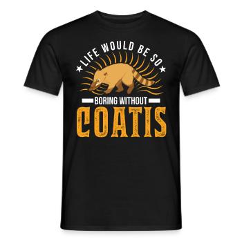 Coati Gift Proboscis Coati - Men's T-Shirt - black - Front - AI Model Male 178 light (178cm)