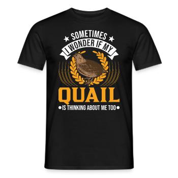 Warnung Wachtel Wachtelzucht Wachtelzüchter - Männer T-Shirt - Schwarz - Vorne - AI Model Male 178 light (178cm)