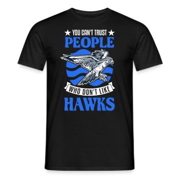 Falke Falkner Turmfalke Falknerei Falkner - Männer T-Shirt - Schwarz - Vorne - AI Model Male 178 light (178cm)
