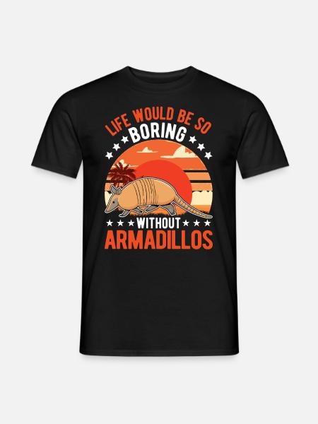 Armadillo Gift Armadillo - Men's T-Shirt - black