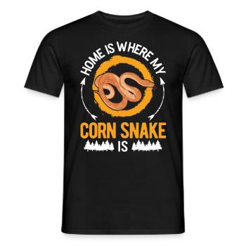 La maison est l’endroit où se trouve ma couleuvre des maïs - T-shirt homme - noir - Devant - AI Model Male 178 light (178cm)